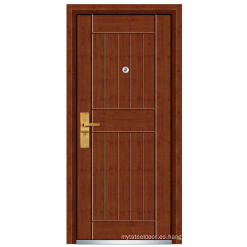 Puerta de acero exterior de madera (FXGM-C321)
